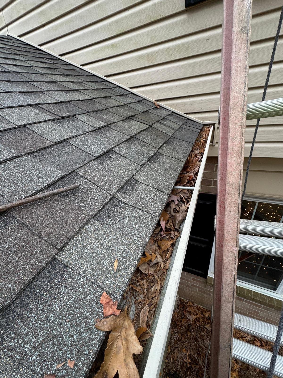 Gutter cleaning and maintenance work by Green Force Property Services